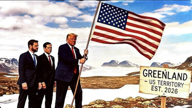 donald trump difundio imagenes generadas por la ia sobre su conquista de groenlandia