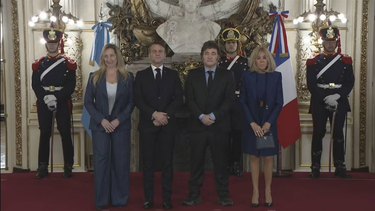 tras la cena en olivos, javier milei se reunio con emmanuel macron en casa rosada
