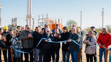 el gobernador inauguro la nueva estacion transformadora las canas en santa rosa