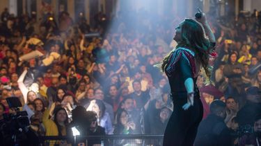 A pleno. en el escenario mayor el miércoles y la madrugada de ayer.