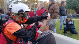 Otra vez hubo represión en la marcha de jubilados frente al Congreso
