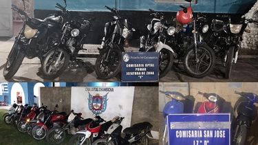 un arrestado y 20 motos secuestradas en operativos policiales