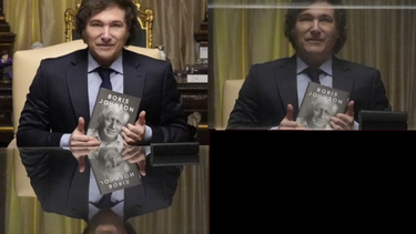 retocaron la imagen de javier milei pero un reflejo les jugo una mala pasada