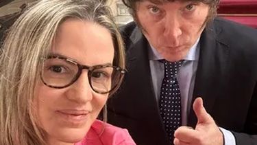 Javier MIlei y Carolina Píparo&nbsp;