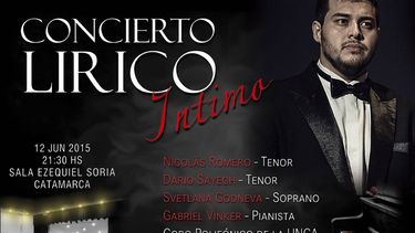 Concierto lírico íntimo, con Nicolás Romero y cantantes del Colón