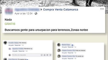 Convocan a usurpar terrenos a través de la red Facebook