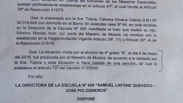 Aperciben al docente andalgalense