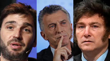 Ignacio Torres, Mauricio Macri y Javier Milei