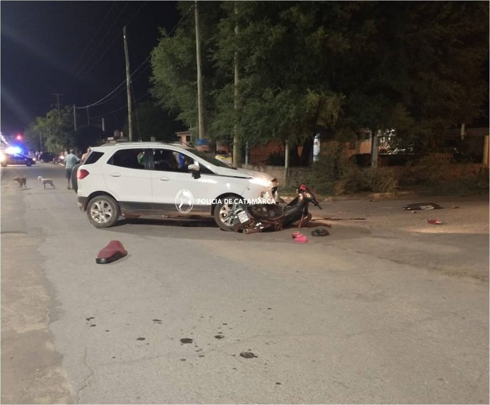 Siniestro. El accidente había ocurrido en la esquina de avenida Belgrano y Colombres, en Recreo.