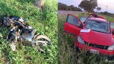 murio un motociclista que choco contra un auto en santa rosa