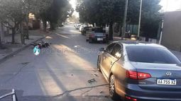 Un herido en un choque en el barrio 9 de Julio
