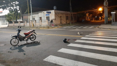 choque entre motos sobre avenida pte. castillo