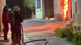 sofocaron un incendio originado en un gabinete de medidores de luz en la capital