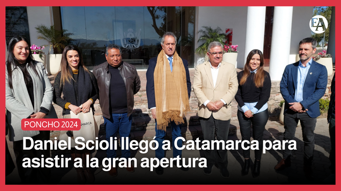 Daniel Scioli llegó a Catamarca para asistir a la gran apertura