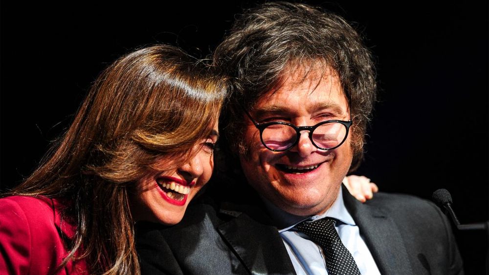 Victoria Villaroel y Javier Milei.&nbsp;
