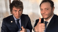 Juntos. Javier Milei y Demian Reidel, expresidente de la empresa.&nbsp;