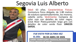 Intensa búsqueda de un hombre de 63 años desaparecido en el barrio Eva Perón Intensa búsqueda de un hombre de 63 años desaparecido en el barrio Eva Perón