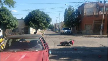 Un motociclista resultó herido en un choque