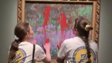 Dos mujeres vandalizaron un cuadro de Claude Monet&nbsp;
