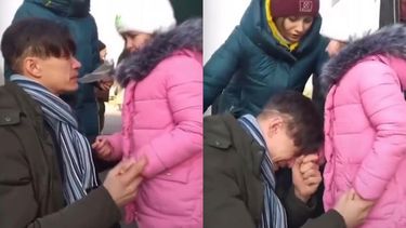 La historia detrás del abrazo de padre e hija en plena invasión rusa