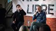 El heredero. Máximo Kirchner y el intendente de Carmen de Areco, Iván Villagrán, que le elogia la genética.