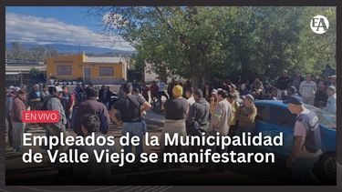 Empleados de la Municipalidad de Valle Viejo se manifestaron