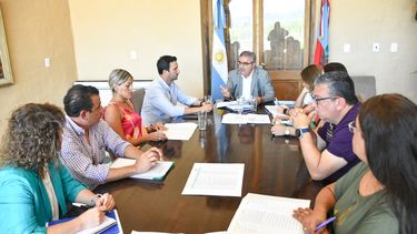 Reunión. De Jalil con los ministros.&nbsp;