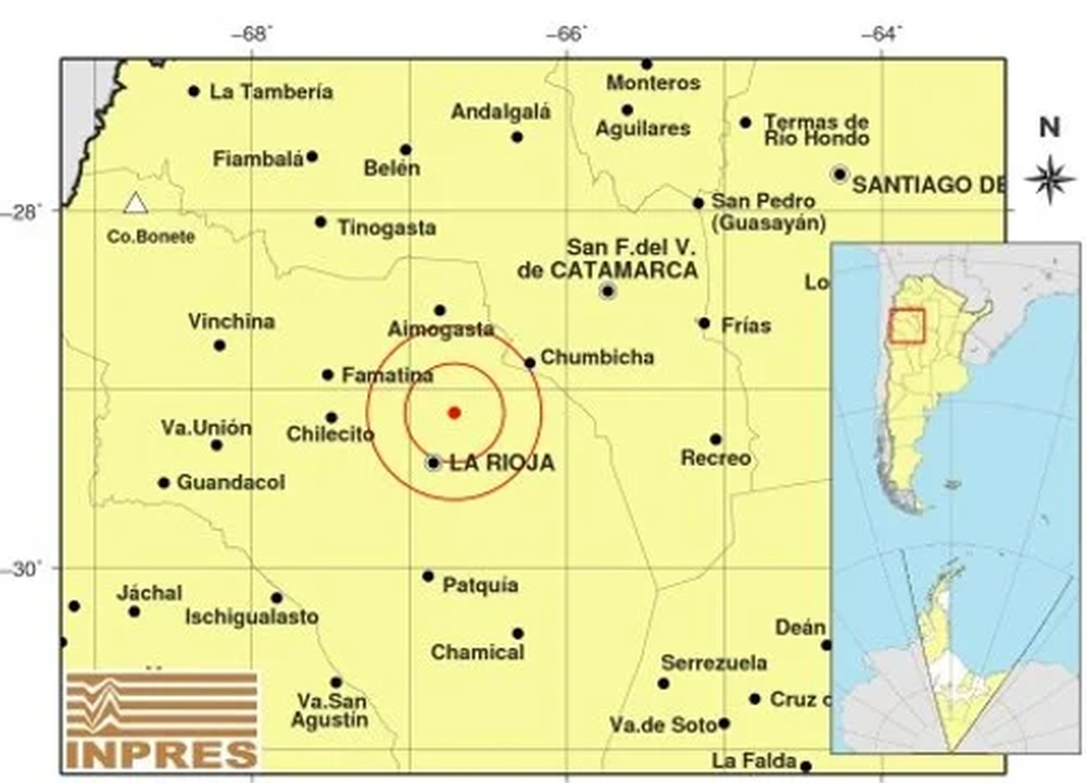 Sismo en La Rioja con una magnitud de 3,3