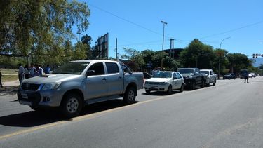 Espectacular choque en cadena en una avenida