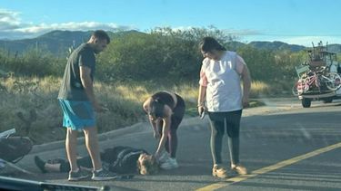 motociclista lesionada en la zona oeste de la capital
