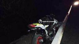 Isla Larga. Un motociclista chocó contra un guardarraíl en Ruta 1