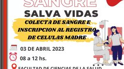 El lunes se realiza la colecta de sangre de la UNCA