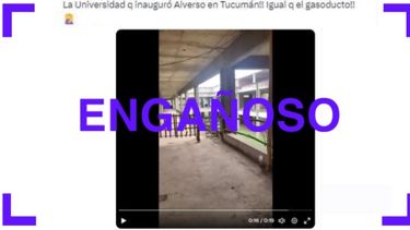 Es engañoso el video que muestra la inauguración de una obra no terminada en Tucumán