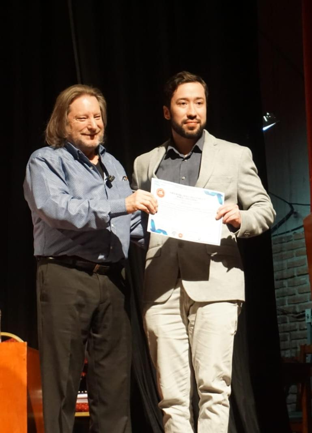 Carlos Rozanski junto a Jesús López, asesor legal de la Fundación.&nbsp;