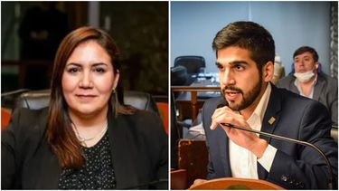 Presidente y vicepresidente del bloque de diputados de la UCR, Silvana Carrizo y Tiago Puente