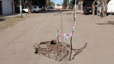 Un nuevo hundimiento de calzada se registró en San Isidro