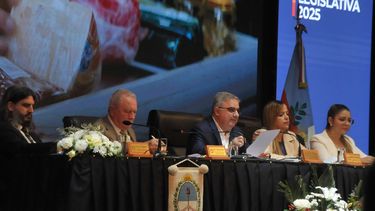 Contramotosierra. El gobernador Raúl Jalil se diferenció del discurso antiestatal del presidente Milei.