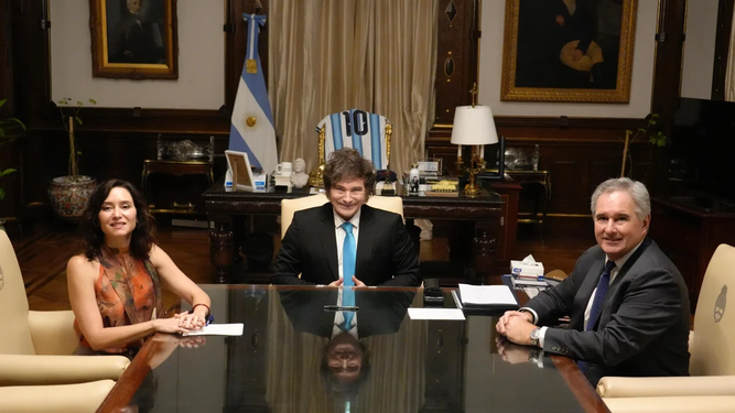 Javier Milei se reunió con la española Isabel Díaz Ayuso