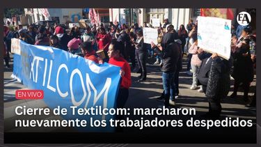 Cierre de Textilcom: marcharon nuevamente los trabajadores despedidos