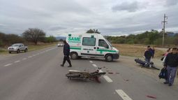 Dos motos chocaron en la ruta 38