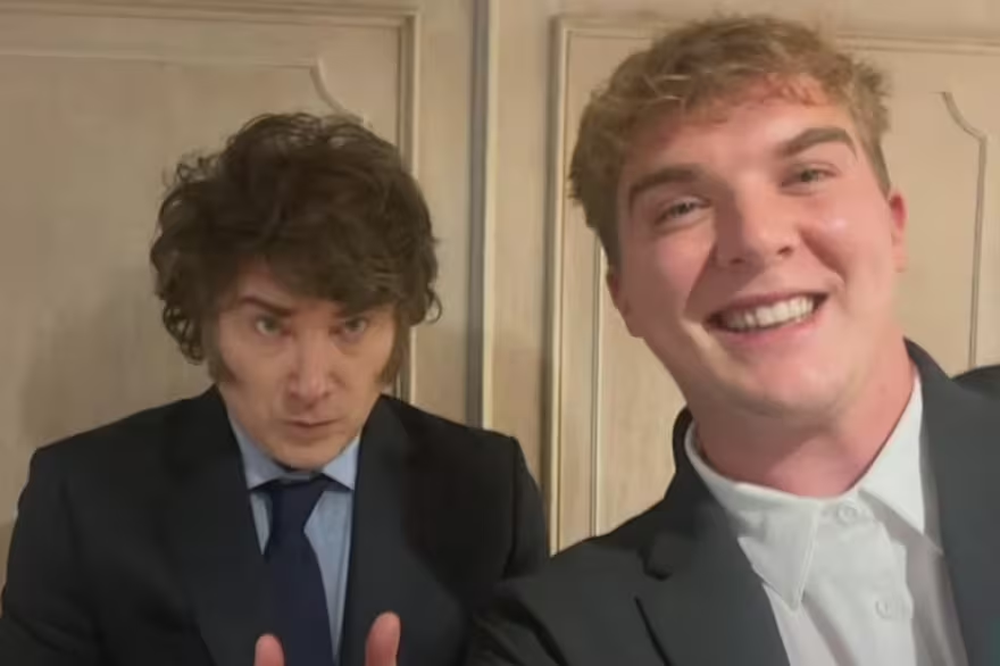 Javier Milei y Hayden Mark Davis.