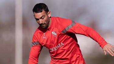 Cauteruccio en su etapa como futbolista de Independiente