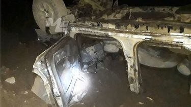 Tragedia. La camioneta fue arrastrada más de 400 metros por la corriente.&nbsp;