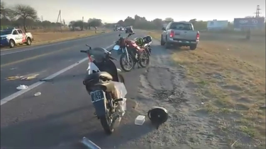colisionaron dos motocicletas
