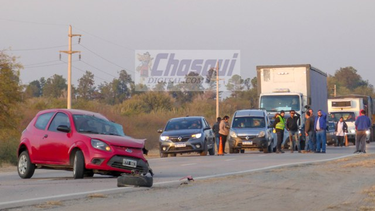 ruta nacional 38: chocaron un auto y un camion