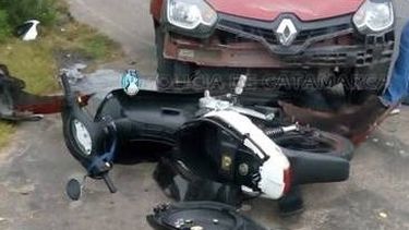 Un motociclista resultó herido en choque
