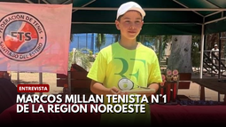 Marcos Millan, el catamarqueño de 12 años que aspira a ser campeón del mundo en tenis.