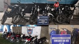 Un arrestado y 20 motos secuestradas en operativos policiales