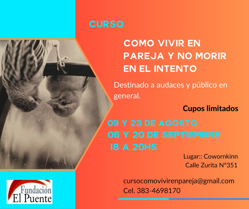 Taller de parejas&nbsp; Como vivir en pareja y no morir en el intento