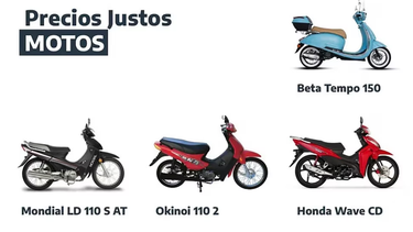 Precios Justos. Los precios varían entre $315.100 a $653.900.